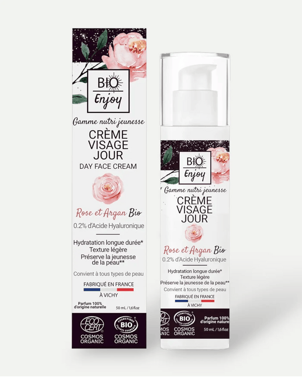 Crème JOUR ROSE ARGAN 50 ML - Bio EnjoyCrème JOUR ROSE ARGAN 50 ML - Bio Enjoy