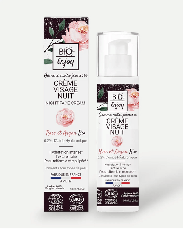 Crème NUIT ROSE ARGAN 50 ML - Bio EnjoyCrème NUIT ROSE ARGAN 50 ML - Bio Enjoy